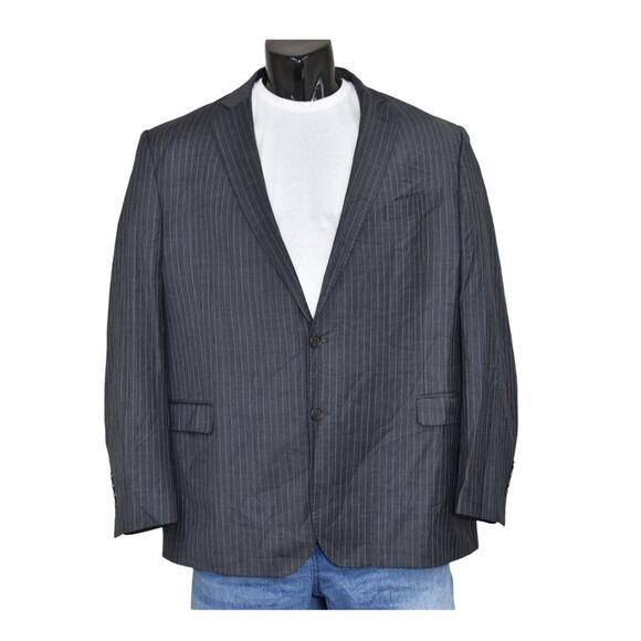 Brooks Brothers Explorer Regent Fit Gray Striped Wool Sport Coat Blazer 48L - Picture 1 of 9